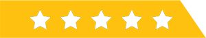 graphic of five stars on a yellow background