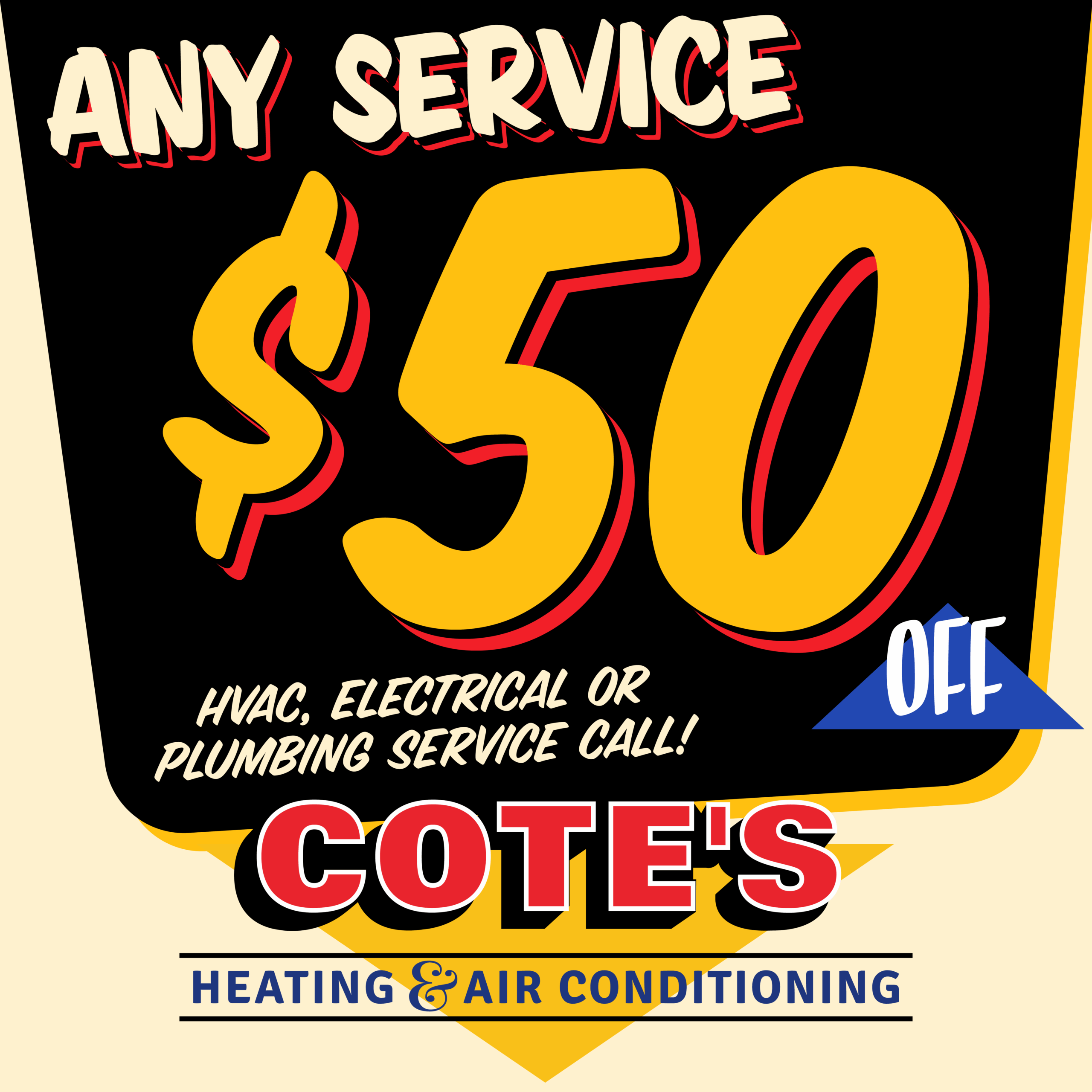 any service $50 off